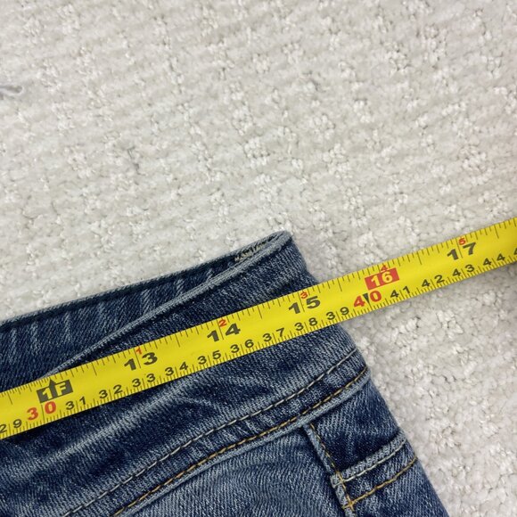 Y2K American Eagle Jeans Womens 2 Reg Original Boot Blue Distressed Denim Cowboy - Picture 7 of 11